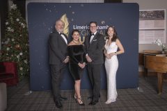 from left to right: Noel Gavin - Limerick Chamber Board Member, Michelle Guthrie - Skillnet Ireland, Michael MacCurtain and Sian Murray Cardoso - Limerick Chamber Skillnet / Sponsor of Best Contribution to the Community.