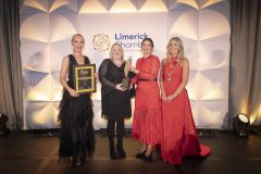 Innovative Excellence Award Winner. From left to right: Dee Ryan - CEO Limerick Chamber,   Martina Power - ACI Worldwide / Award winner, Lisa Killeen - Holmes / Award Sponsor, Miriam O’Connor - President Limerick Chamber.