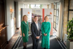 Budget Briefing held in the Castletroy Park Hotel, Limerick on 28th September 2022. from left to right: Mairead Connolly - Speaker / PWC, Professor Stephen Kinsella - Speaker / UL, Emer Hodges - Speaker / PWC
