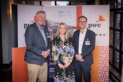 no report fee- Budget Briefing held in the Castletroy Park Hotel, Limerick on 28th September 2022. from left to right: Dermot Graham- Limerick Chamber, Emily Boland - PWC, David Bourke - CPL.