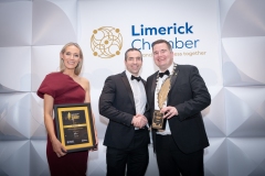 Limerick Chamber Business Awards which took place on the 18th November in The Strand Hotel -Best  Supply Chain Innovation - From Left to right   Dee Ryan - CEO Limerick Chamber, Richard Mckeogh - Styker / Winners, Donal Cantillon - President Limerick Chamber