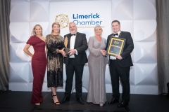 Limerick Chamber Business Awards which took place on the 18th November in The Strand Hotel - Best  Not for Profit - From Left to right  Dee Ryan - CEO Limerick Chamber, Kate Finucane and Teresa McAuliff  both from St Gabriel’s  / Winners, Donal Cantillon - President Limerick Chamber,