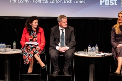 19-11-2024 Limerick City General Election Debate 2024', in the Millenium Teathre, Technological University of the Shannon, hosted by Limeick Chamber and sponsored by the Limerick Post Newspaper, adjudicated by Pat Leahy, Irish Times political editor . Candidates debating were Kieran O'Donnell, Fine Gael, Michelle Hayes, Independent, Paul Gavin, Sinn Fein, Dee Ryan, Fianna Fail, Ruairi Fahy, People Before Profit, Elisa O'Donovan, Social Democrats and Conor Sheehan, Labour.   Picture: Keith Wiseman