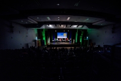 19-11-2024 Limerick City General Election Debate 2024', in the Millenium Teathre, Technological University of the Shannon, hosted by Limeick Chamber and sponsored by the Limerick Post Newspaper, adjudicated by Pat Leahy, Irish Times political editor . Candidates debating were Kieran O'Donnell, Fine Gael, Michelle Hayes, Independent, Paul Gavin, Sinn Fein, Dee Ryan, Fianna Fail, Ruairi Fahy, People Before Profit, Elisa O'Donovan, Social Democrats and Conor Sheehan, Labour.   Picture: Keith Wiseman