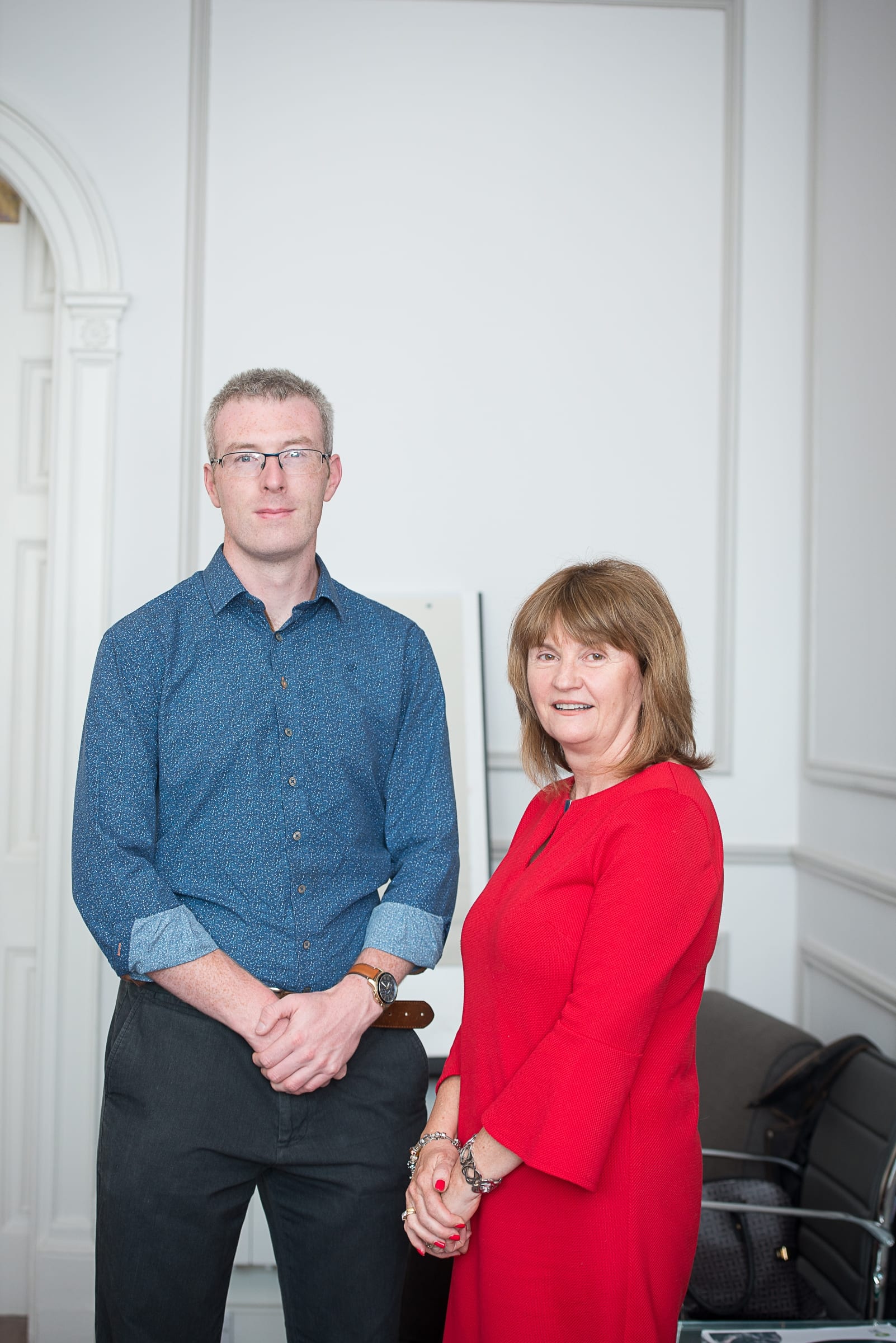 From Left to Right:  Marketing Collective Advice Clinic supported by Skillnet
which took place on the 30th May in function room of the Limerick Chamber: Eamonn Gardiner - Limerick Chamber Skillnet, Katherine Maher - National Learning Network. 
Photo by Morning Star Photography