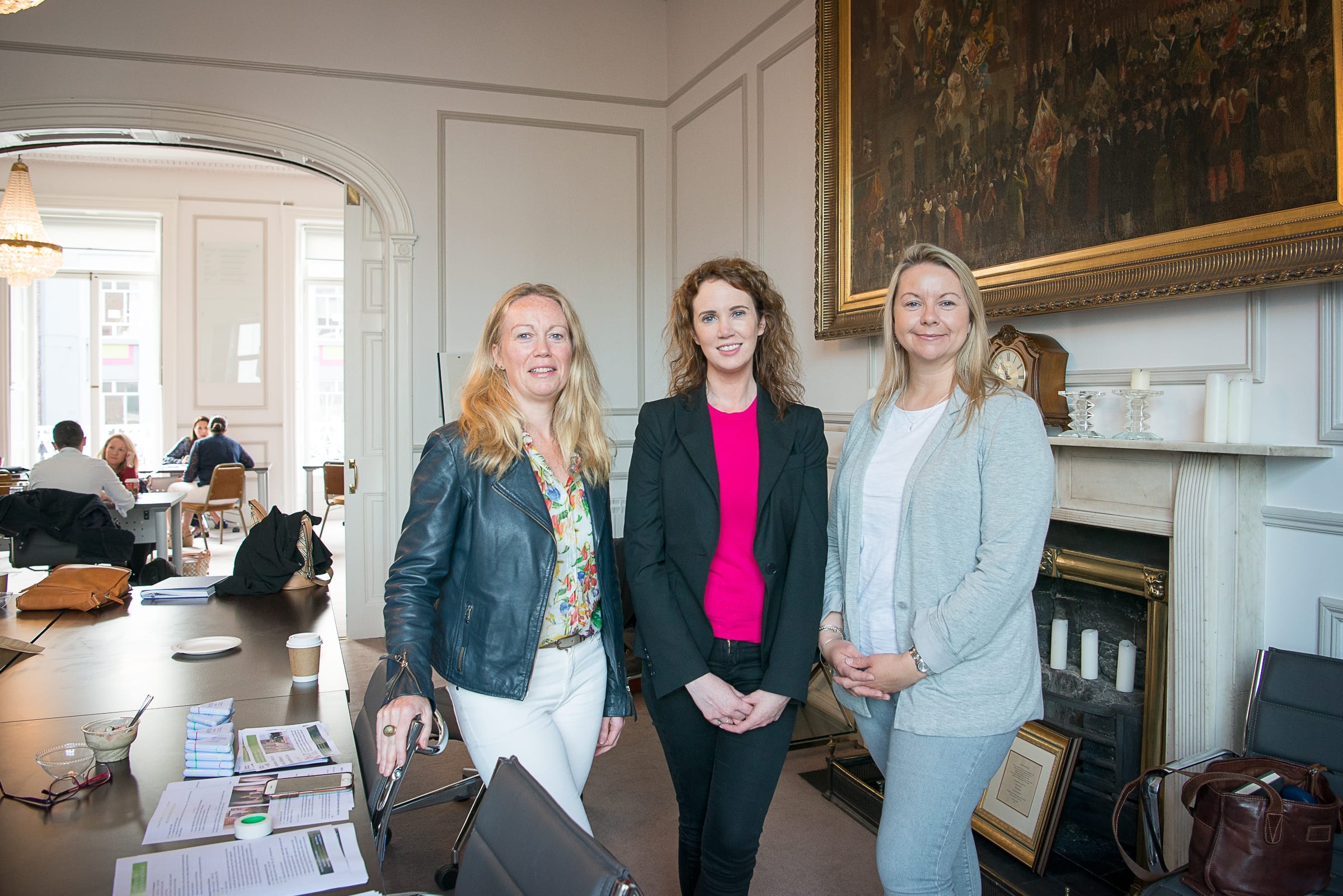From Left to Right:  Marketing Collective Advice Clinic supported by Skillnet
which took place on the 30th May in function room of the Limerick Chamber:Eileen Sheehan - Eileen Sheehan Wellness, Mary McNamee- Limerick Chamber, Annie Browne- Action Point.  
Photo by Morning Star Photography