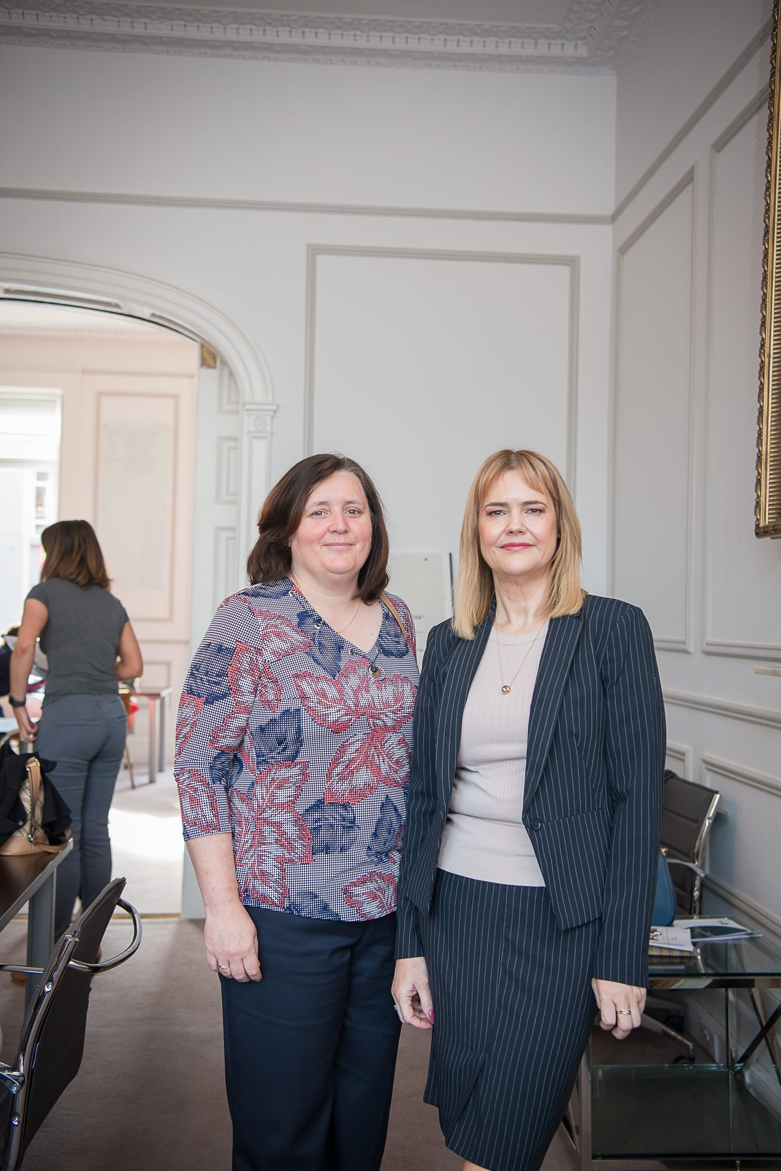From Left to Right:  Marketing Collective Advice Clinic supported by Skillnet
which took place on the 30th May in function room of the Limerick Chamber: Dervilla Ryan and Sinead Morrissey - Both from Office Helpers. 
Photo by Morning Star Photography