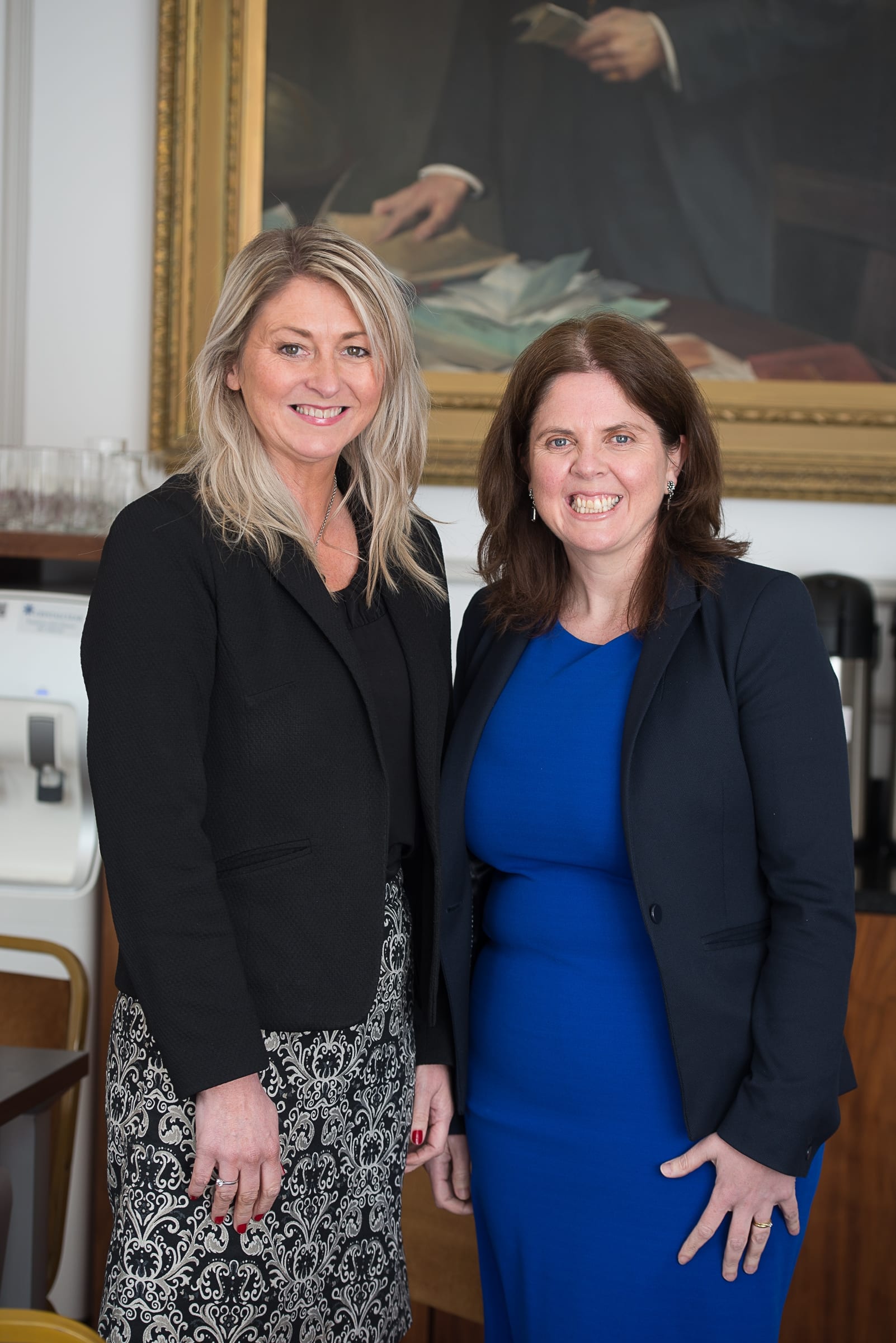 From Left to Right:  Lunchtime networking with Donal Fitzgibbon which took place in the chamber offices on 14th May: Jean Creagh and Rachel Ryan both from AIB. 
Photo by morning star photography