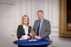 No repro fee-Limerick Chamber Members Mingle which was held in The Limerick Chamber boardroom on Tuesday 17th October 2023  - From Left to Right: Clodagh Hughes - Limerick and District Credit Union,Damien Garrihy - AIB /Sponsor.Photo credit Shauna Kennedy