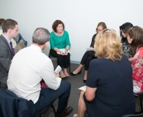 Rachel Joyce, Skillnet, sharing information on upcoming courses and subsidised training