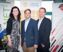 from left to right: Therese Guillespie - South Court Hotel, Nigel Dugdale - Limerick Chamber, Glenn Pearson - Get Me There