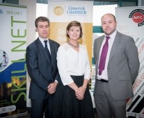 from left to right: Cyril Bailey - Ulster Bank, Orlaith Borthwick - Intermin CEO Limerick Chamber, Paddy Guilfoyle - Ulster Bank