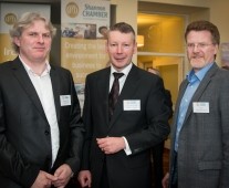 from left to right: Luke Bourke - Caorthine Ltd, Michael Ahern - N.Colan and Sons BMW, Mark McConnell - ECOS