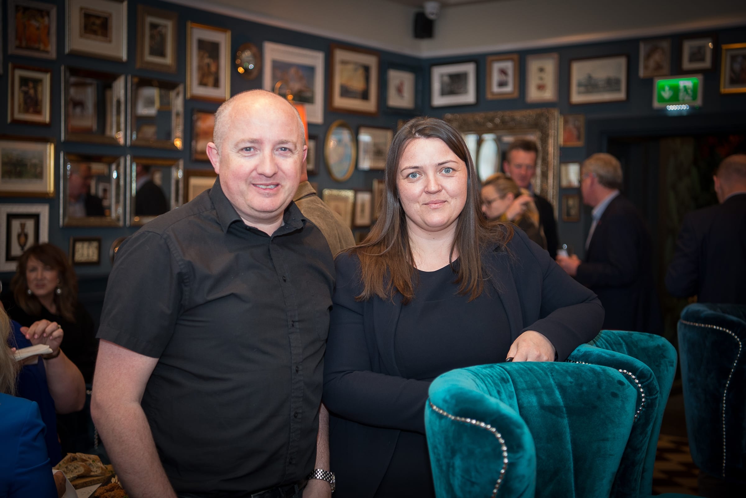 No repro fee: Networking with a Difference held in 101 O’Connell Street. Facilitated by Stephen Pitcher.  23-05-2019, From Left to Right: Dermot Hughes  - Fly Cruise Stay, Roisin Moloney Weekes - MHP Solicitors. 
Photo credit Shauna Kennedy