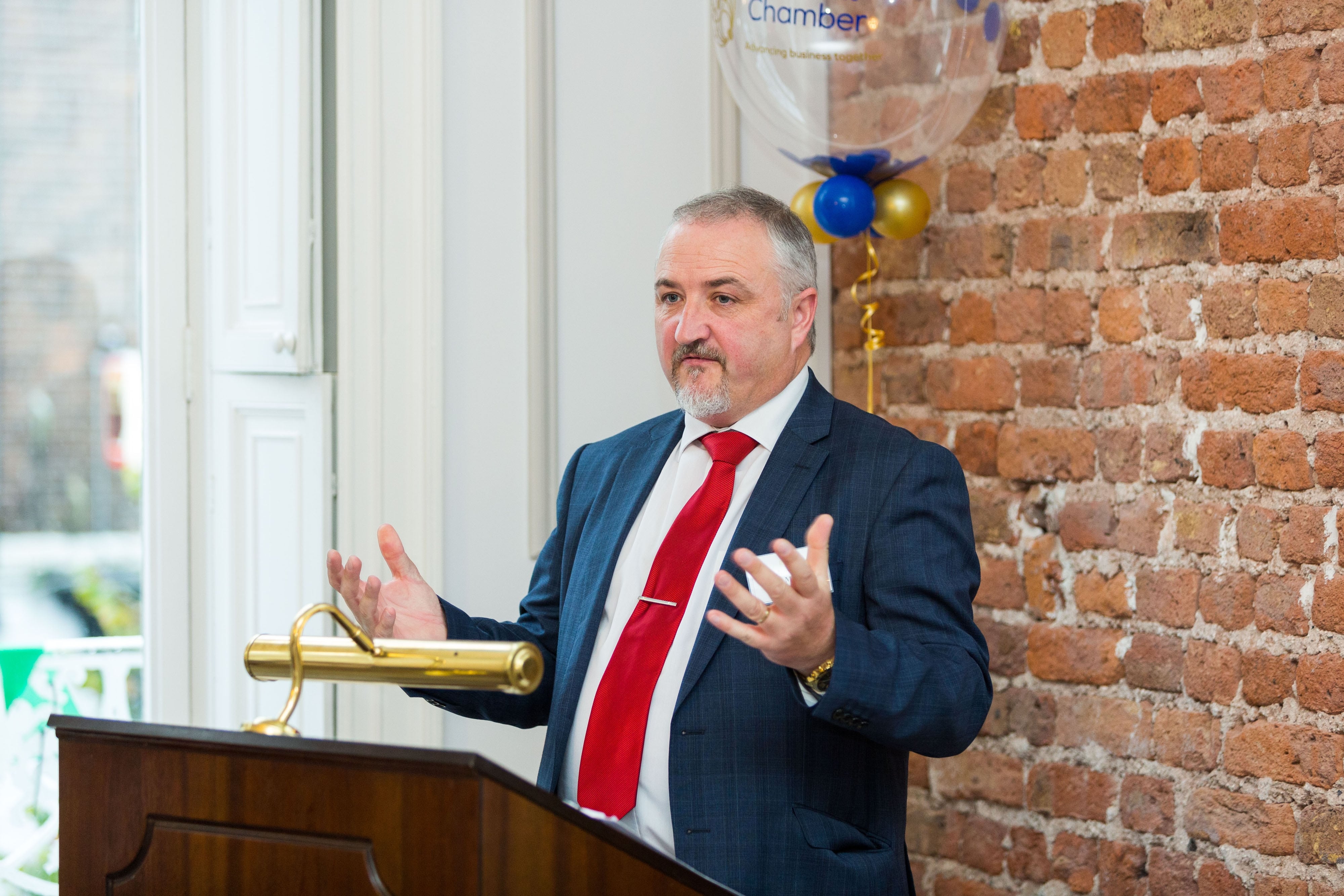 Limerick Chamber New Members BreakfastJohn Madigan, Acorn Life speaking at the New Members Breakfast at the Limerick Chamber offices.Photo: Oisin McHugh True Media