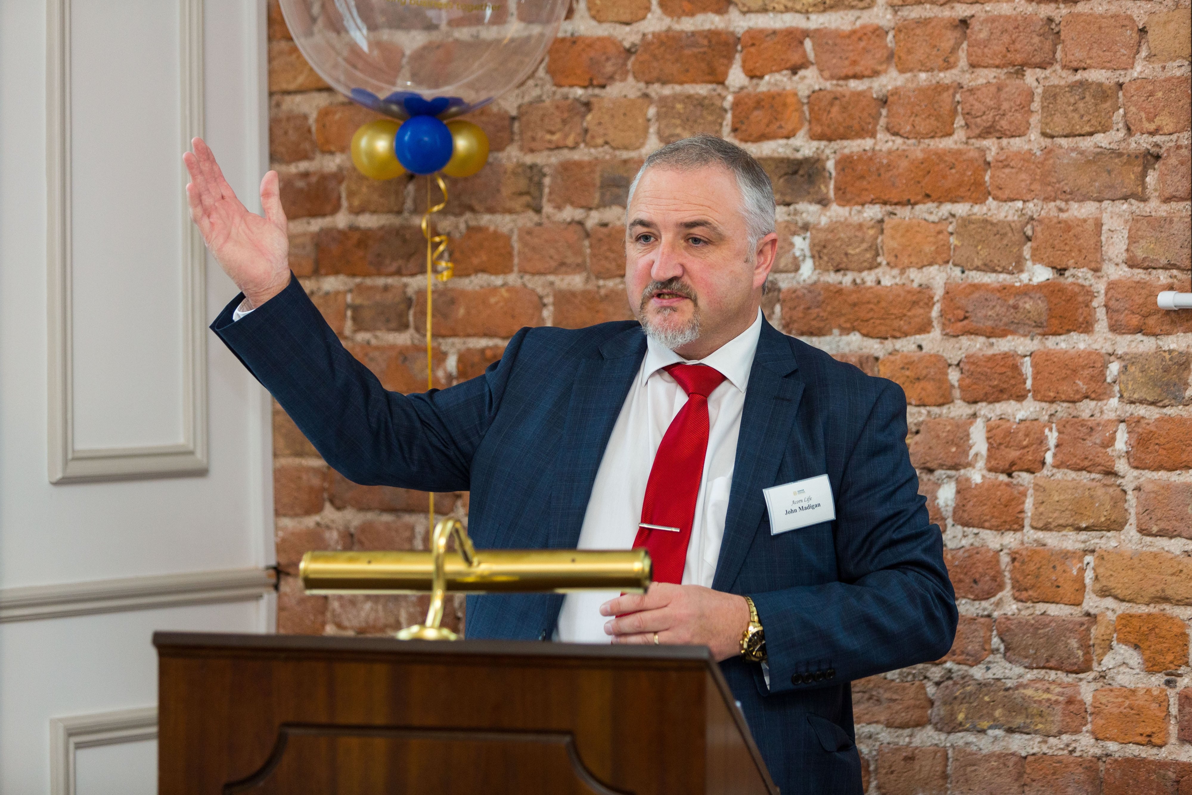 Limerick Chamber New Members BreakfastJohn Madigan, Acorn Life speaking at the New Members Breakfast at the Limerick Chamber offices.Photo: Oisin McHugh True Media