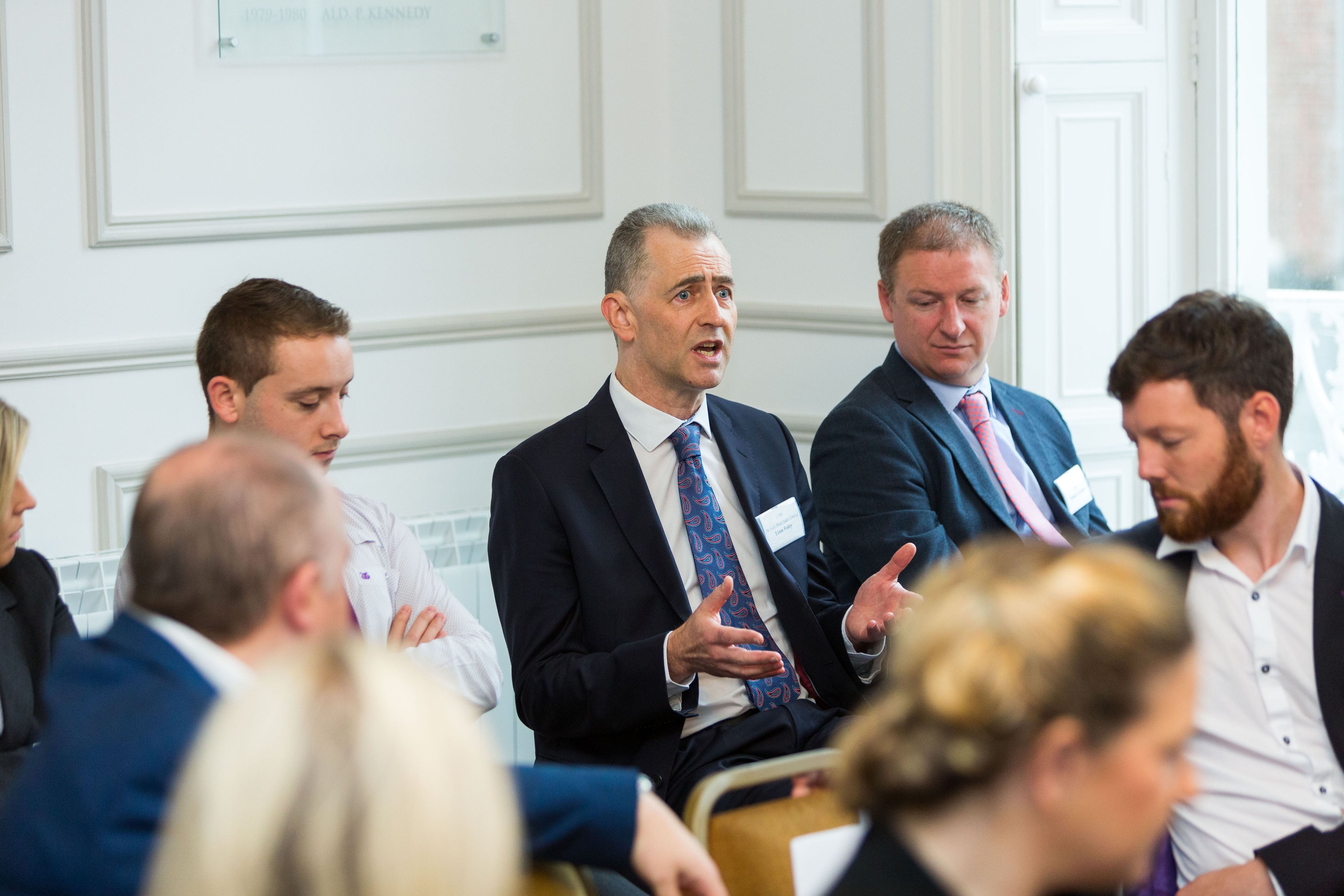 Limerick Chamber New Members BreakfastLiam Foley, Mc Hale Plant Sales Ltd speaking at the New Members Breakfast at the Limerick Chamber offices.Photo: Oisin McHugh True Media