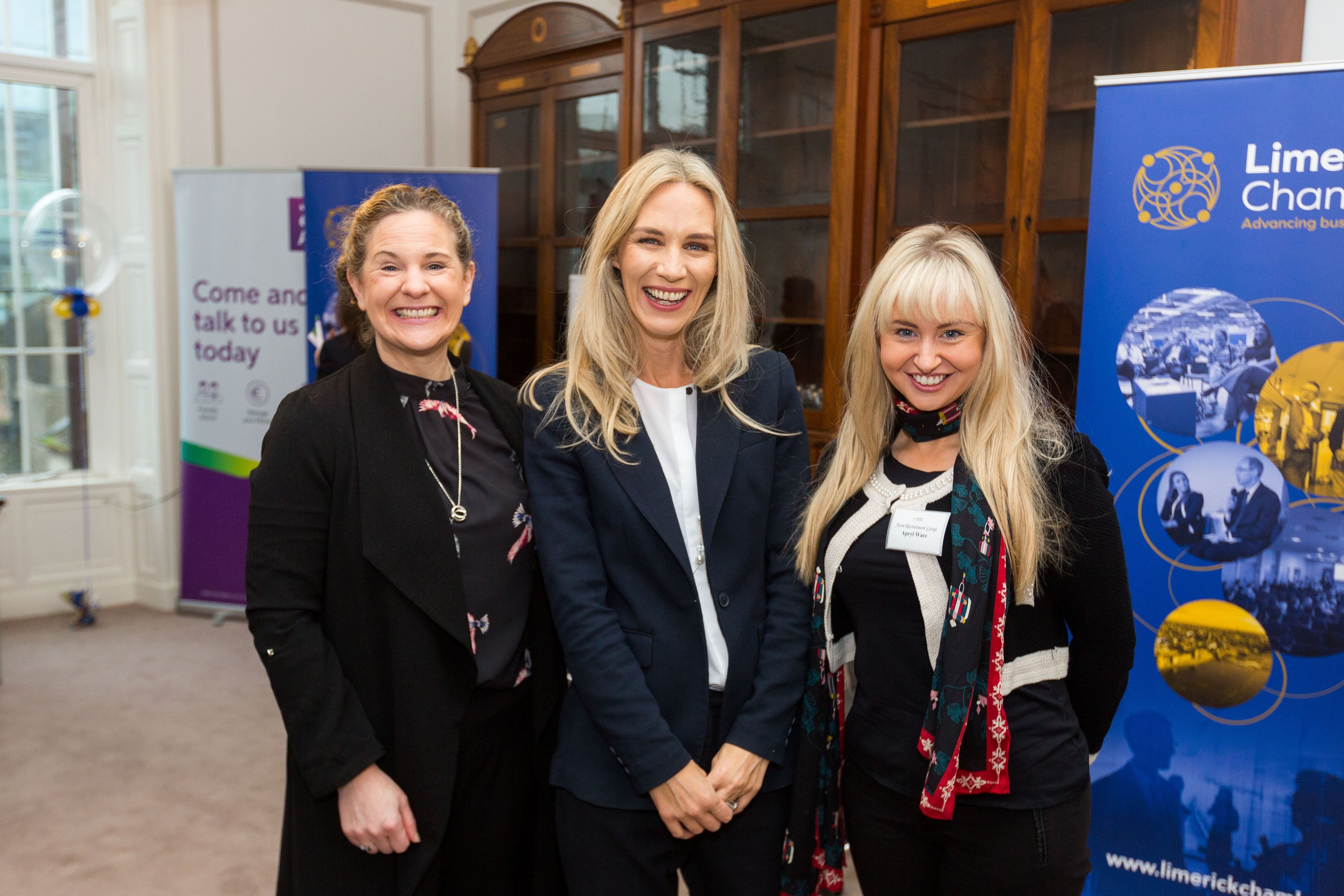 Limerick Chamber New Members Breakfast

Jean Ward, Azon Recruitment Group, Dee Ryan, CEO Limerick Chamber and Apryl Ware, Azon Recruitment Group at the New Members Breakfast at the Limerick Chamber offices.

Photo: Oisin McHugh True Media