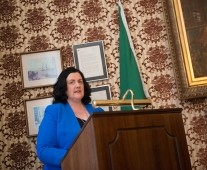 Catherine Duffy, Limerick Chamber President speaking at the Past Presidents\' Reception 12 March 2015