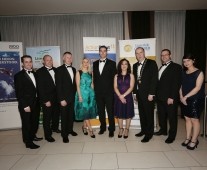 Attending the Chamber Presidents Dinner and the Limerick Chamber Regional Business Awards 2014 in the Strand Hotel were John Savage, Vincent Healy, David Jeffreys, Gillian OâNeill, Karl Dowling, Michelle Leo, Marius Vanniekerk and Miriam Breen all from Action Point with Cathal Treacy, Limerick Chamber President.(third from right). Picture Liam Burke/Press 22