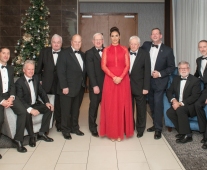 No repro fee- limerick chamber president's dinner 2017 - 17-11-2017, From Left to Right:Donnacha McNamara, Eoghan Saldlier, Dick Meaney, Eamon Murphy, Michael Noonan, Professor Vincent Cunnane - President LIT , Gillian Barry, Niall Greene, Dr Liam Brown- Vice President LIT, Pascal Duggan, Seamus Hoyne, Marian Duggan and James Collins all from LIT and Main Award Sponsor. Photo credit Shauna Kennedy