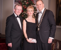 No repro fee- limerick chamber president's dinner 2017 - 17-11-2017, From Left to Right: Niall Gibbons - Tourism Ireland, Sinead and Ken Johnson- President Limerick Chamber Photo credit Shauna Kennedy
