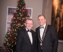 No repro fee- limerick chamber president's dinner 2017 - 17-11-2017, From Left to Right: Niall Gibbons - Tourism Ireland, Ken Johnson- President Limerick Chamber Photo credit Shauna Kennedy