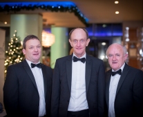 No repro fee- limerick chamber president's dinner 2017 - 17-11-2017, From Left to Right: Alan Galvin, Liam Ryan and Tony Galvin all from Saoirse Treatment Addiction Centre. Photo credit Shauna Kennedy