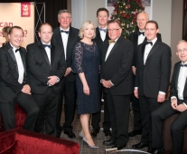 No repro fee- limerick chamber president's dinner 2017 - 17-11-2017, From Left to Right:Joan O'Dell - AIB, Mary Shanahan - AIB , Ronan Murray - Deloitte, Conor O'Sullivan - AIB, Dermot Graham - AIB, Judy Tighe- AIB, Tommy Lenihan - AIB, PJ Power - Power and Associates, Diarmuid Leen - AIB, Colm Browne - OBI Accountants, Gearoid McGann - Sweeney McGann , Graham Burns - CPL Recruitment. Photo credit Shauna Kennedy