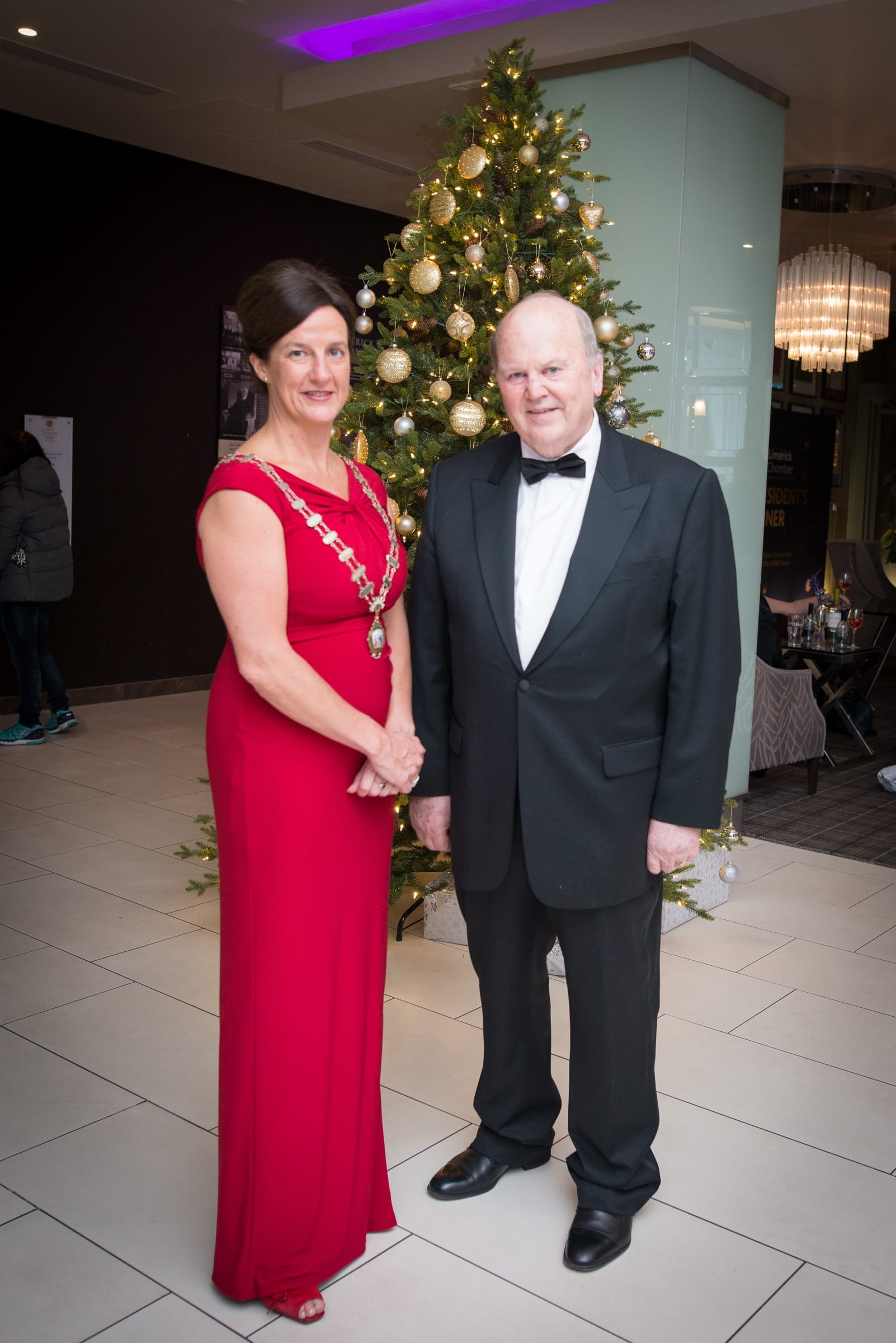 No repro fee- limerick chamber president's dinner- 16-11-2018, From Left to Right: 
Dr Mary Shire - President Limerick Chamber, Michael Noonan - TD
Photo credit Shauna Kennedy