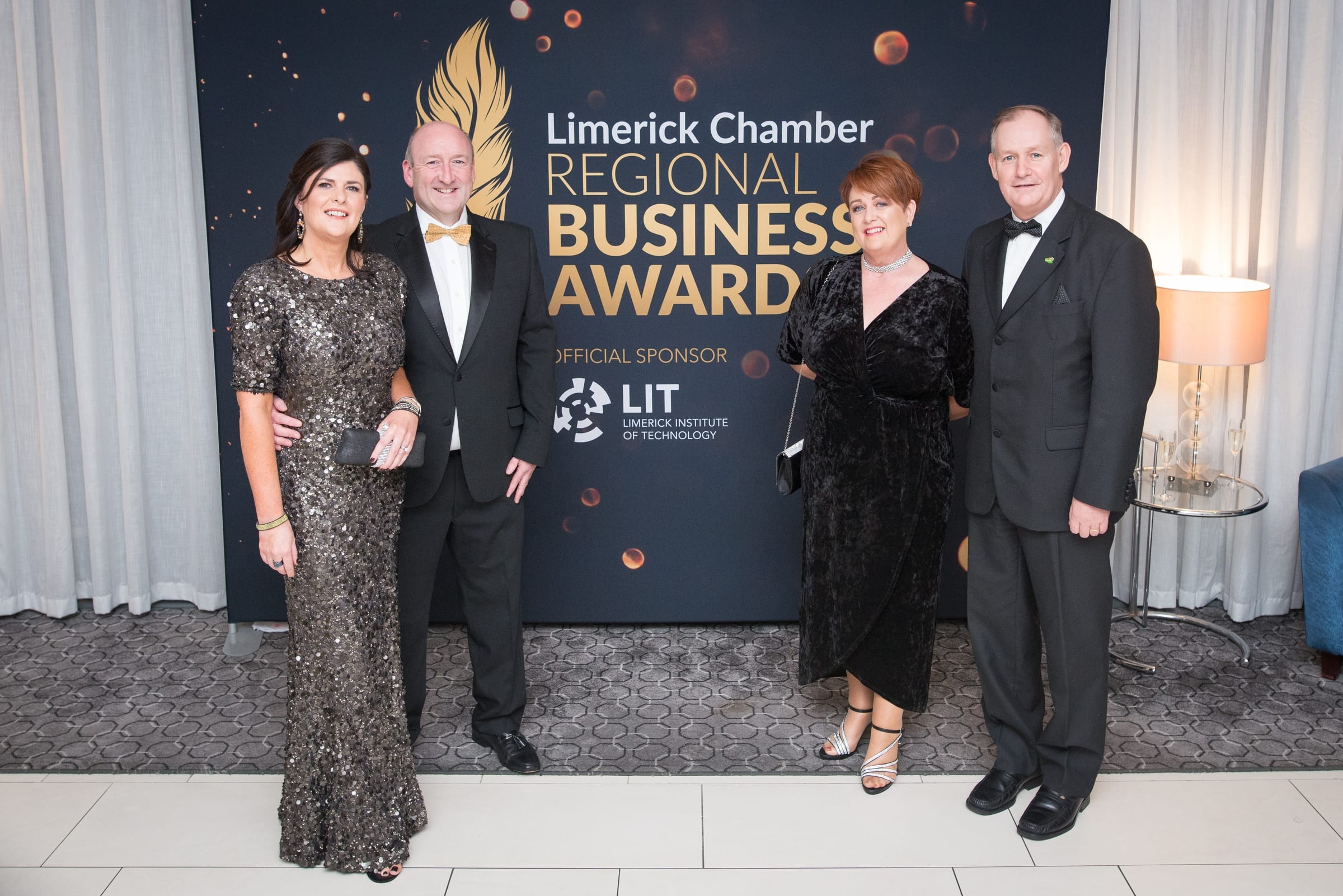 No repro fee- limerick chamber president's dinner- 16-11-2018, From Left to Right: Mary Daly, Dr. Paul Daly - Limerick City and County Council, Ann and Conn Murray - Limerick City Manager. 
Photo credit Shauna Kennedy