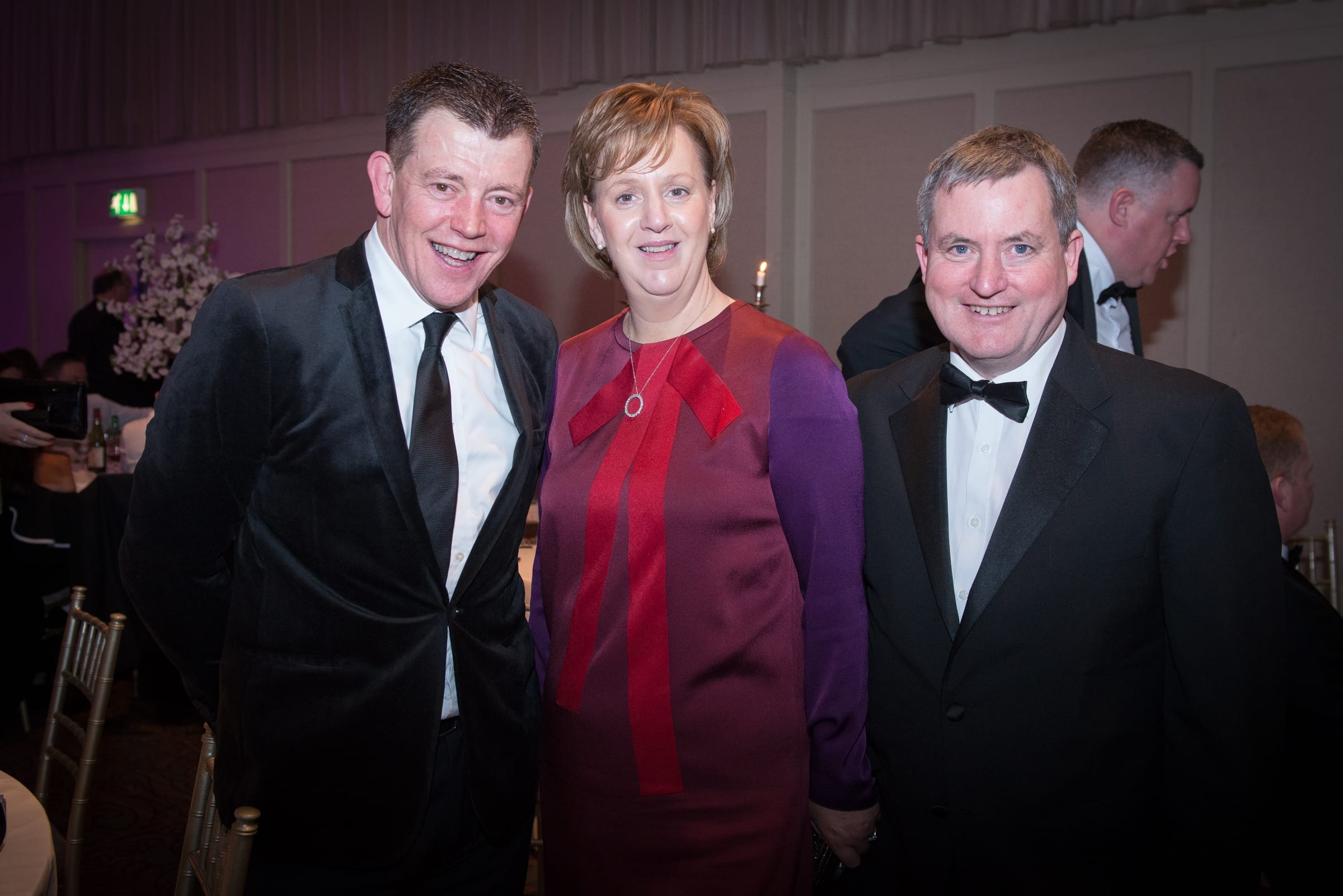 No repro fee- limerick chamber president's dinner- 16-11-2018, From Left to Right:
Graham Burn - CPL Recruitment, Maria O'Gorman Skelly - The Strand Hotel, Senator Kieran O'Donnell.  
Photo credit Shauna Kennedy