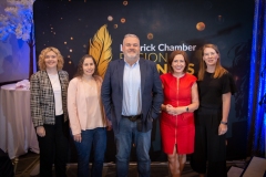 from left to right: Limerick Chamber Regional Business Awards Launch on 223rd June in Castletroy Park Hotel: Dr Yvonne O’Keeffe, Heather Hamilton,  Noel Gavin, Martina Keane and Eimear Corridan all from Northern Trust.