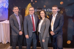 from left to right: Limerick Chamber Regional Business Awards Launch on 223rd June in Castletroy Park Hotel: Paraic Rattigan - Mid West Regional Enterprise Plan, Vincent Murray - Limerick City and County Council, Hellen Ryan - LEO Rory Corbett- Limerick City and County Council
