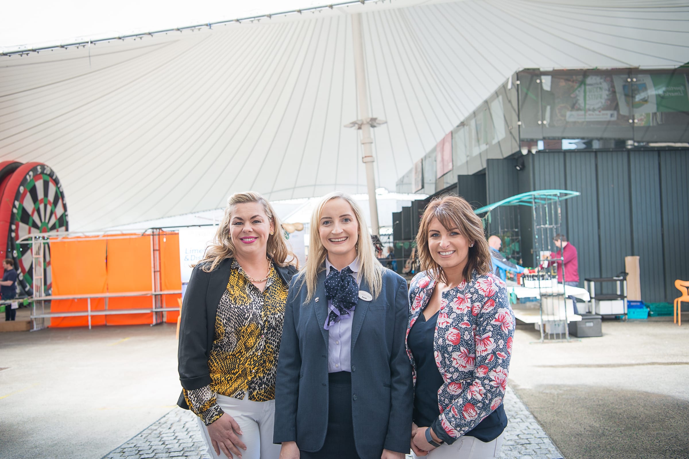 From Left to Right:  Regional Leaders BBQ which took place on the 6th June in the Limerick Milk Market:    Ursula MacKenzie - Employability, Sarah Barry  - Limerick and  District Credit Union, Michelle O’Connor - Employability,
Photo by Morning Star Photography
