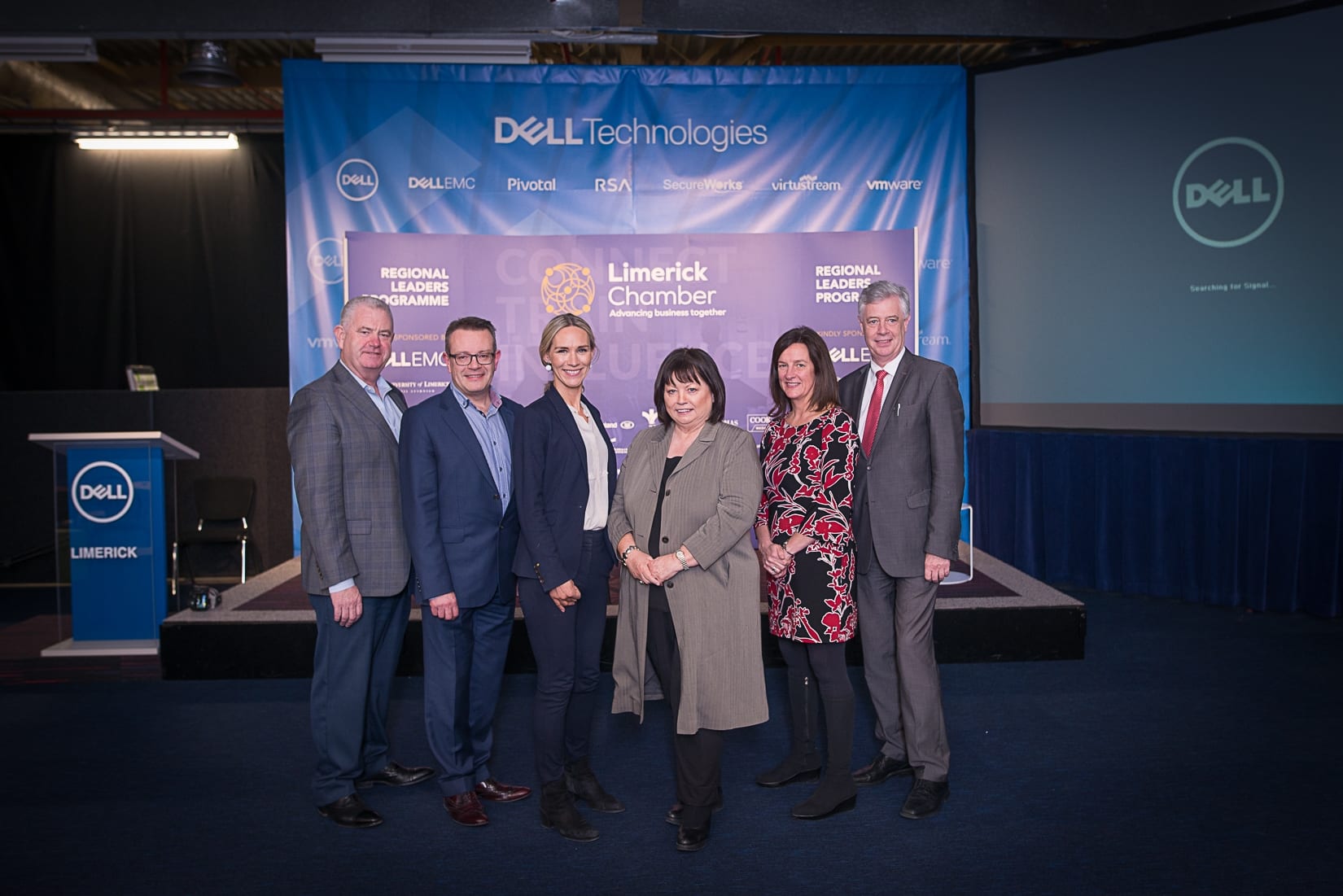 At the Limerick Chamber Regional Leaders programme in Dell, sponsored by Dell EMC, in association with Kemmy Business School UL, was From left to right: Denis Kelly - DELL EMC, Dave Griffin - DELL -Business Development Director at Dell EMC, Dee Ryan - CEO Limerick Chamber, Mary Harney - Chancellor University of Limerick, Dr Mary Shire- President Limerick Chamber Dr Philip O’Regan - Kemmy Business School University of Limerick. Picture by Shauna Kennedy