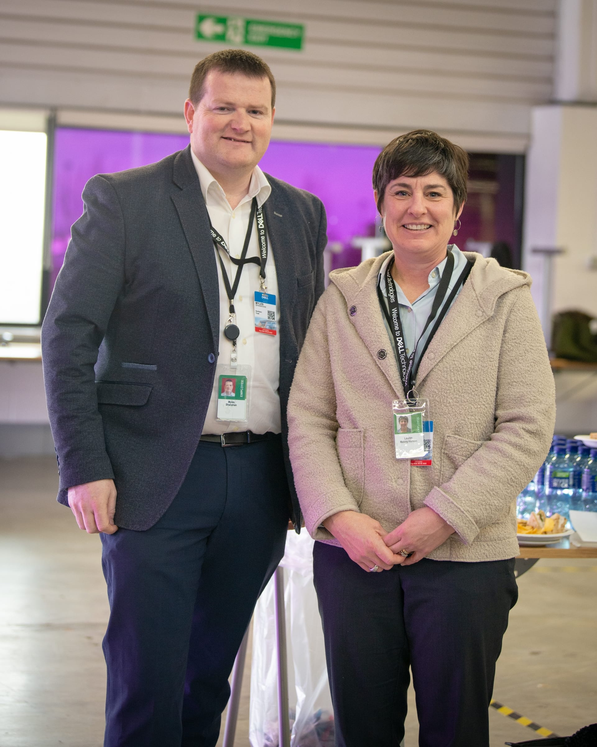 No repro fee-RLP Programme Launch which was held in DELL EMC, Raheen Industrial Est Limerick on Thursday 6th February - From Left to Right: Myles Shanahan and Lauren Hurson both from Northern Trust. 
Photo credit Shauna Kennedy