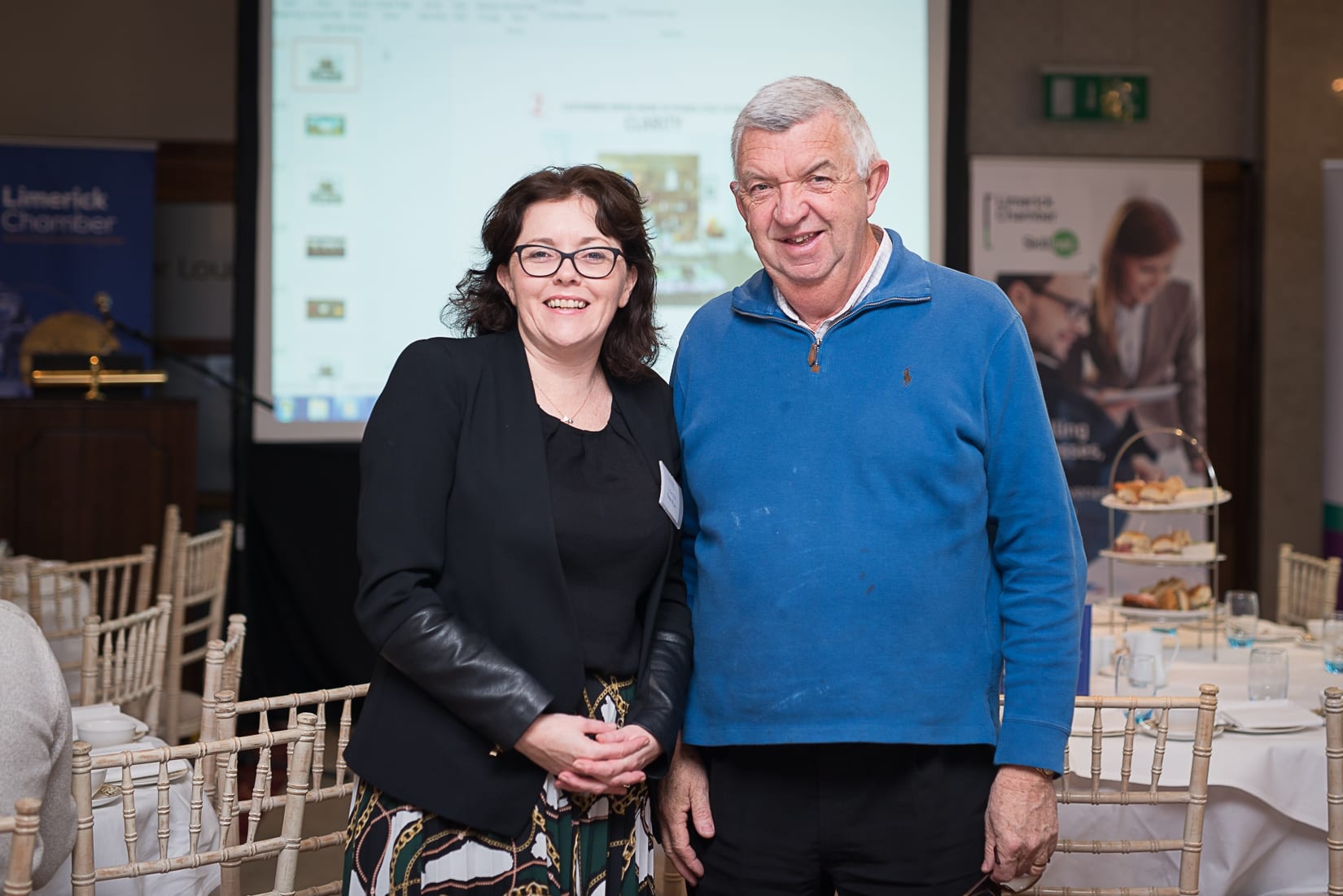No repro fee- At the Limerick Chamber business briefing on ‘Spending Trends: Tourism, Retail &  Hospitality Industry Insights & Marketing Trends’ at the Savoy Hotel - 22-01-2019, From Left to Right: Elaine Ryan - The Clayton Hotel, Eamon Ryan - Local Enterprise Office, Limerick
Photo credit Shauna Kennedy