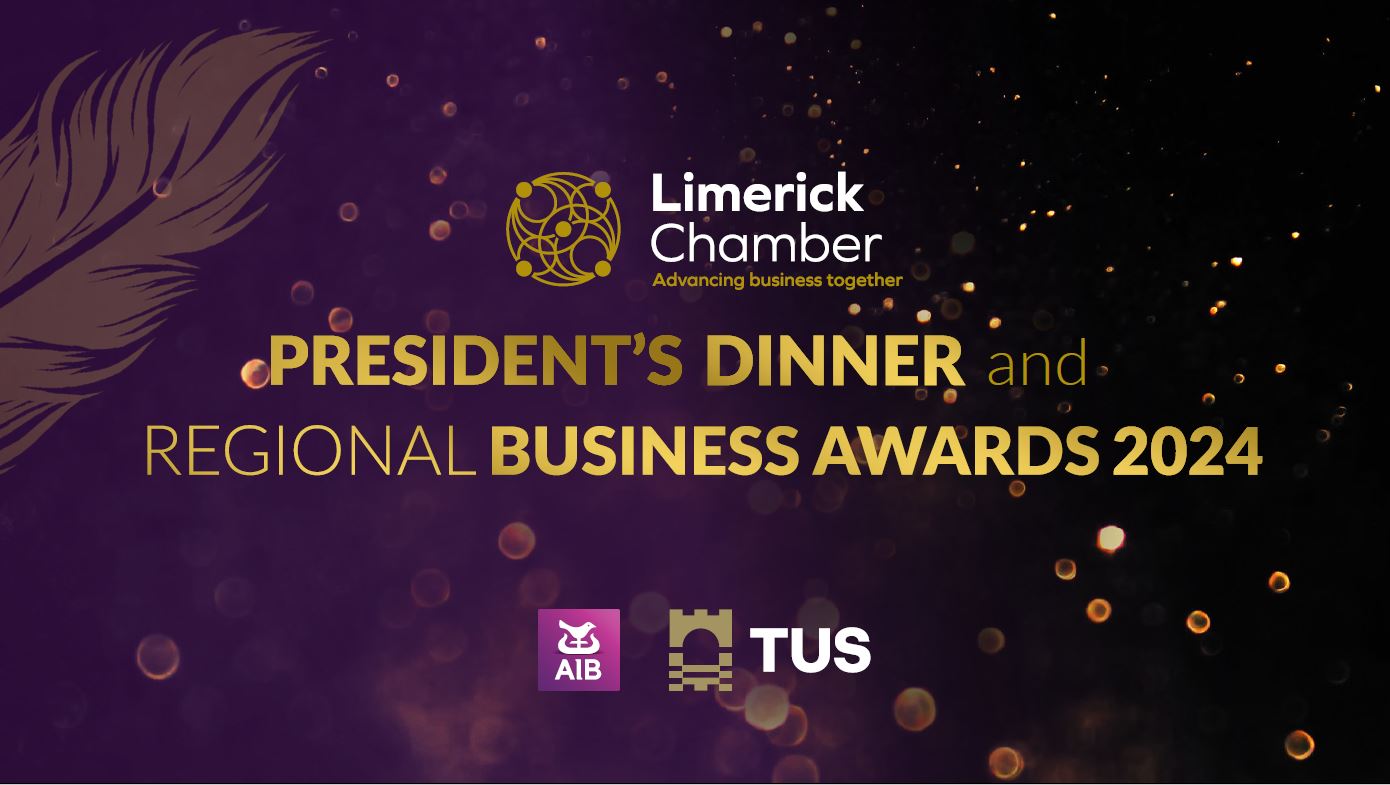 AIB and TUS Sponsors of the Limerick Chamber Presidents Dinner and Regional Business Awards