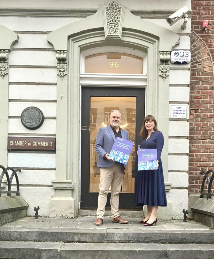 Limerick Chamber President Noel Gavin, and CEO Michelle Gallagher today launched the Limerick Chamber General Elections Priorities for the Mid-West.