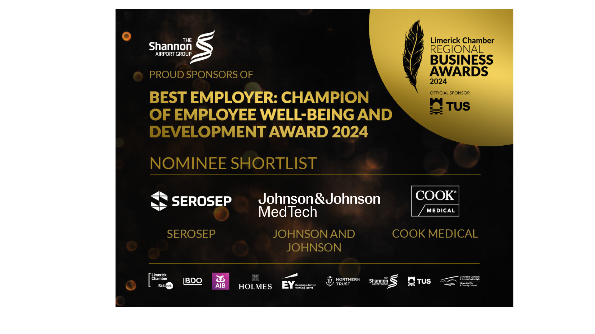 Best Employer: Champion of Employee Well-being and Development 2024 Sponsored by Shannon Airport Group